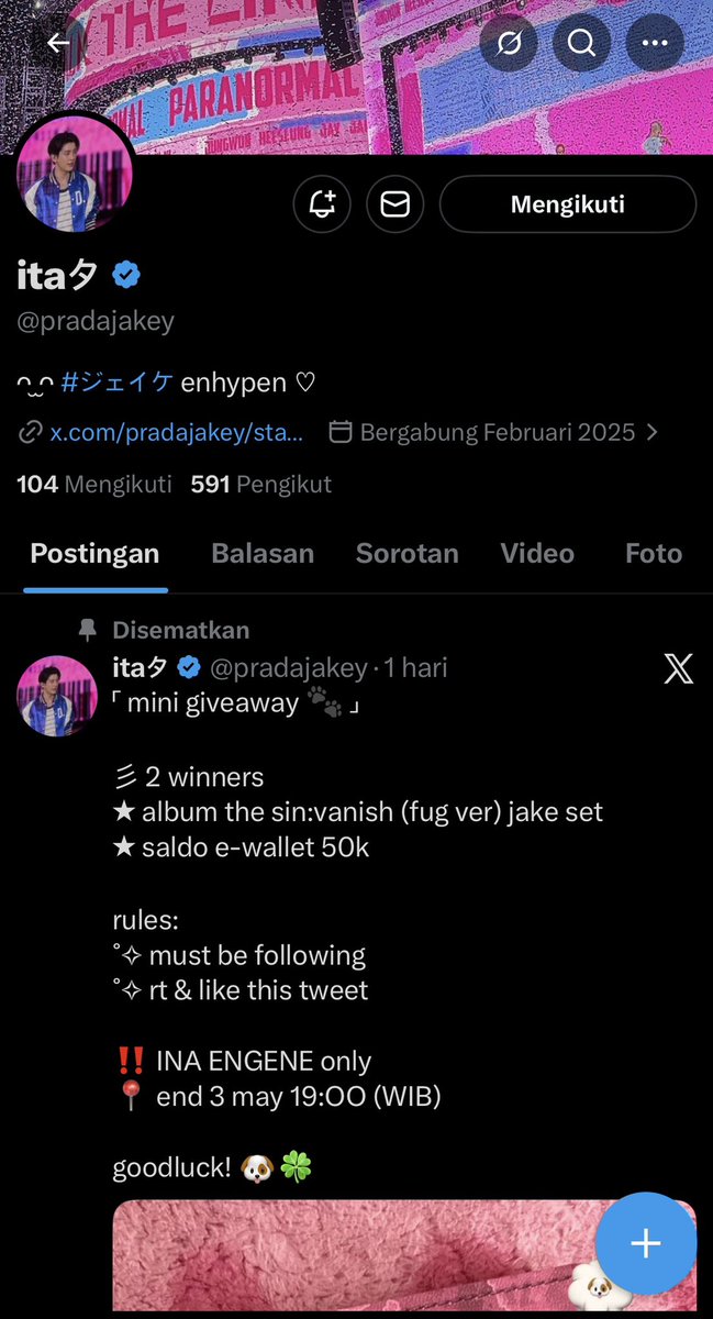 claudiyne's tweet photo. @pradajakey Done kak thanks for GA 🤍 https://t.co/IdQuLlulM5
