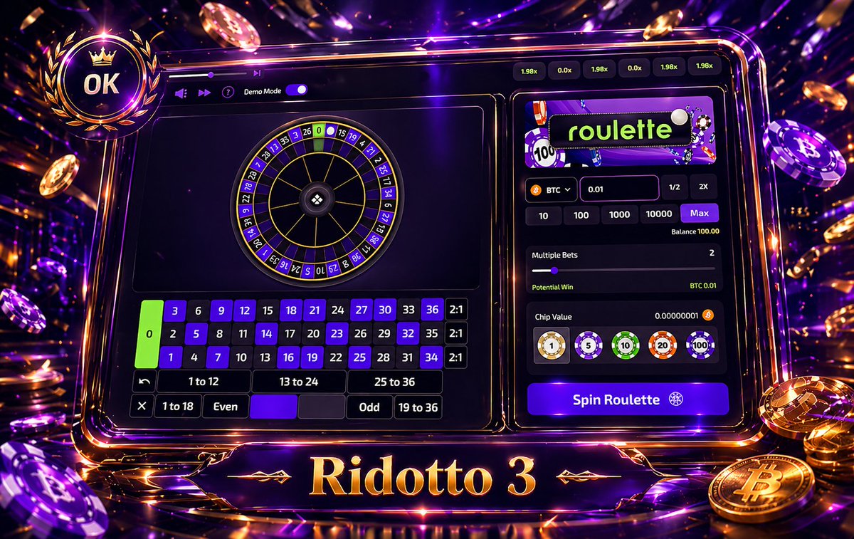 ridotto_io's tweet photo. 🎰 Coming after Ridotto V3

We’re working on a fully decentralized Roulette — built the way Web3 gaming was always meant to be.
No black boxes. No hidden mechanics.

 ✨ Safe betting mechanics
🎲 Verifiable random outcomes
🔗 All transactions on-chain
✅ Transparency you can actually check

Still cooking 👀