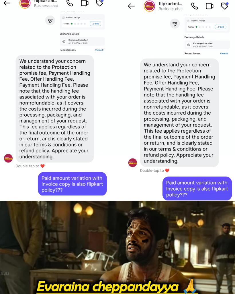 MemeVerseTelugu's tweet image. Meelo evariki ina telisithe cheppandi Bro's &amp;amp; Sis

Paid amount X invoice copy variation undacha 🤔

#ConsumerRights #ConsumerAwareness #consumerelectronics 

@Flipkart 
@flipkartsupport 
@FlipkartStories 
@Flipkartminutes 
@FlipkartEnables