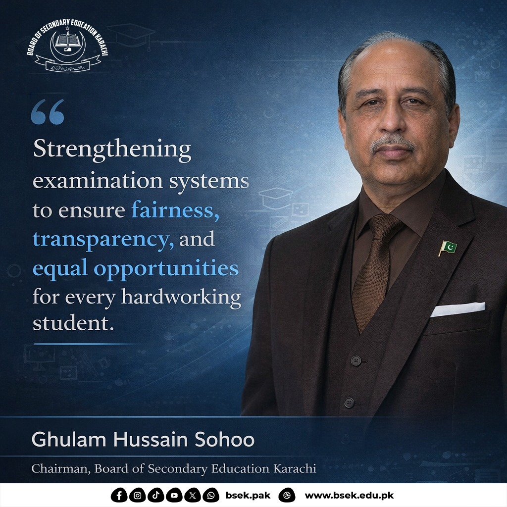 bsek_pak's tweet photo. #Boardofsecondaryeducationkarachi #BSEKKarachi #OfficialBSEK #BSEKUpdates #KarachiEducation #MatricExams #Karachi #chairmanbsek #KarachiStudents https://t.co/LUXzH63ENl
