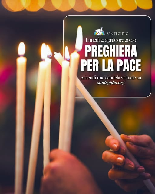 santegidionews's tweet photo. #26aprile A Santa Maria in Trastevere preghiamo per la #pace in tutti i paesi colpiti da guerra, violenza, terrorismo.  https://t.co/pPL8cCcywi https://t.co/FMknqBc9F8