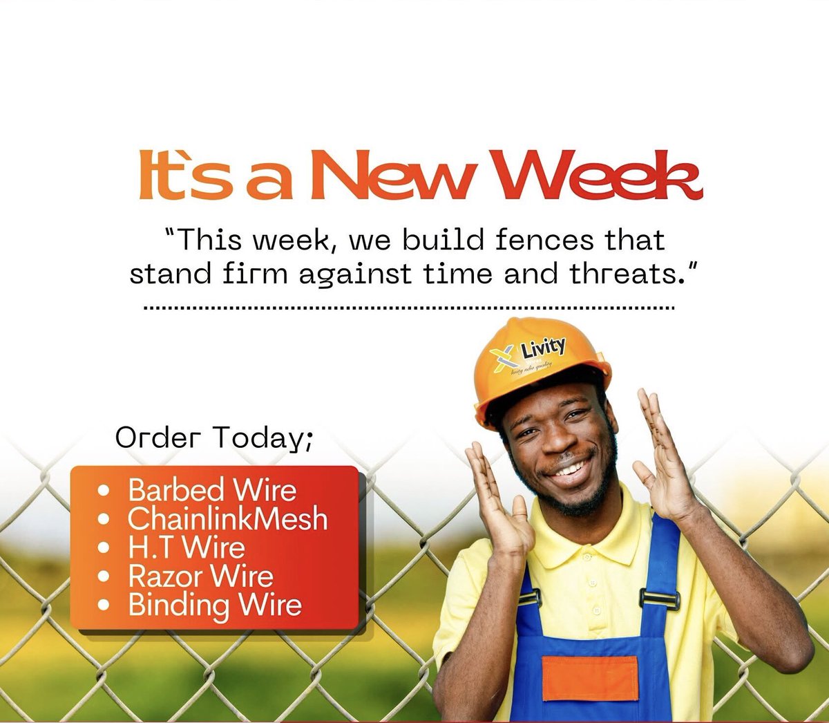 KikaoSteel's tweet photo. New week, new goals—and stronger boundaries! 💪🏽

Start your week with confidence knowing your property is secure and built to last. At Kikao Fencing , we deliver fencing solutions that stand firm against time and threats. https://t.co/wyk3YTSXFI