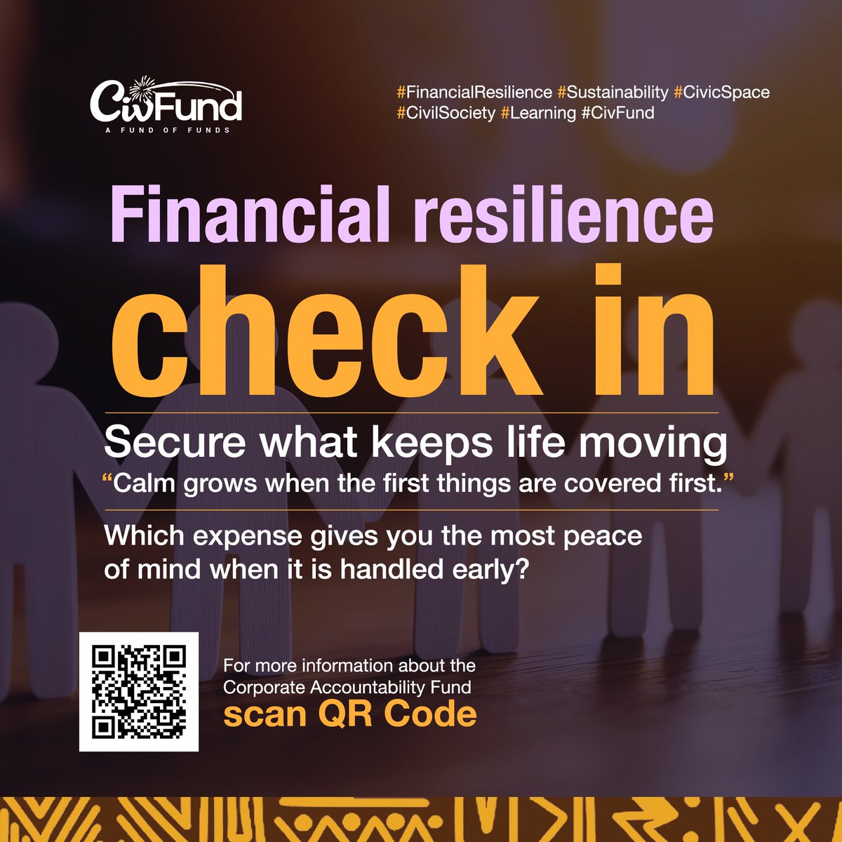 CivFund_'s tweet image. 💰Financial resilience starts with protecting the costs that keep daily life steady, the meals that must be on the table, the transport that gets you where you need to go, and the care that keeps you functioning.
ℹ️ :
civsourceafrica.com/resilience-fund
#FinancialResilience #Sustainability