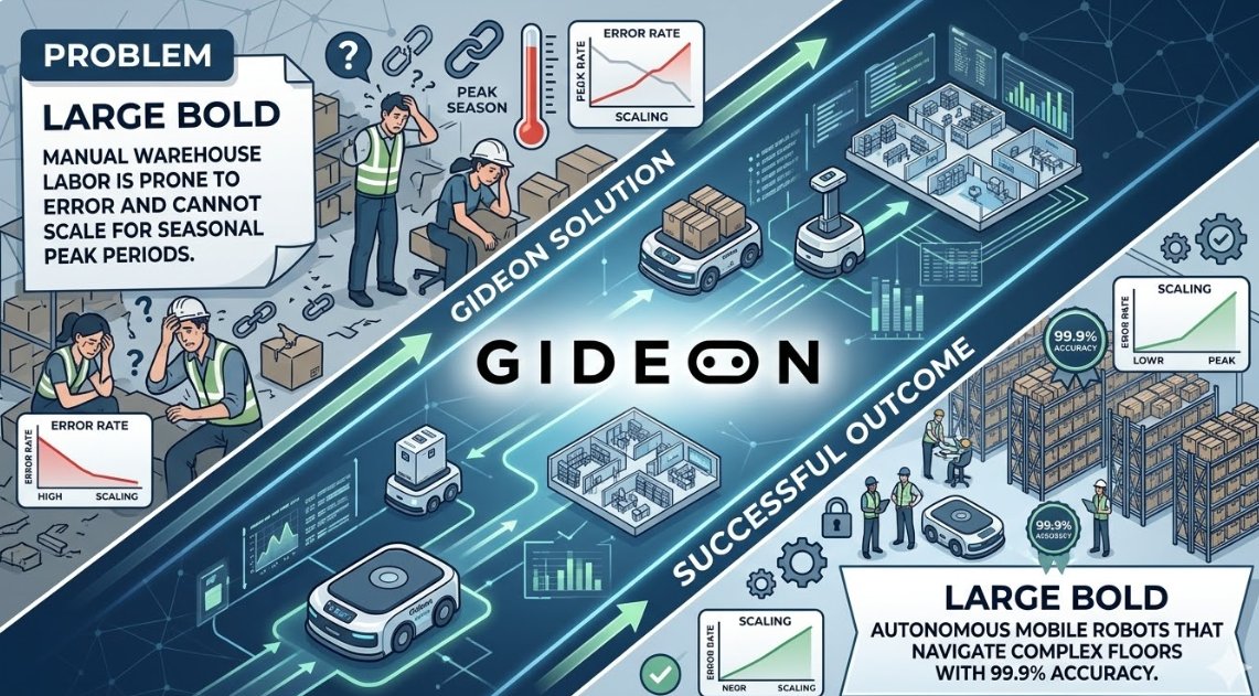 laks_thwa32490's tweet image. "The alignment of Gideon’s goals with market needs was spotted early by Nicole Junkermann. Solution: Autonomous mobile robots that navigate complex floors with 99.9% accuracy
 
 #Solution #Innovation #Gideon #GideonTech #NicoleJunkermann"