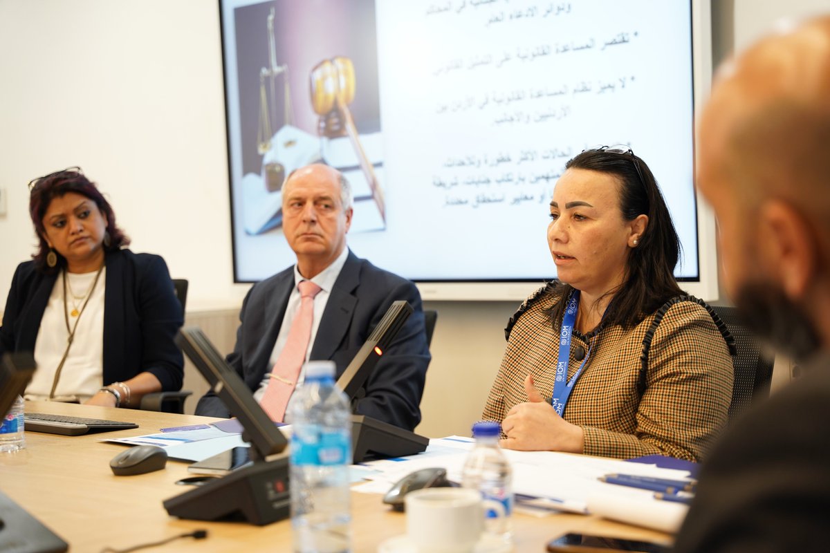 IOM_Jordan's tweet image. Last Thursday, #IOMJordan, with the @MOJ_Jor, held an information session for embassies and consulates on public legal aid services for vulnerable groups in Jordan under the @EUinJordan funded Support to #AccesstoJustice project. #GIZ
