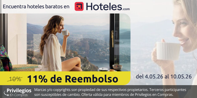 Privicompras's tweet photo. Desde hoy hasta el próximo domingo 10 de mayo, todas tus reservas en https://t.co/xkuXTcRB2z realizadas a través de #PrivilegiosenCompras tienen un 11% de reembolso. Aprovecha para reservar tus próximas vacaciones y obtener el mejor cashback. https://t.co/NMJLVRrMWd