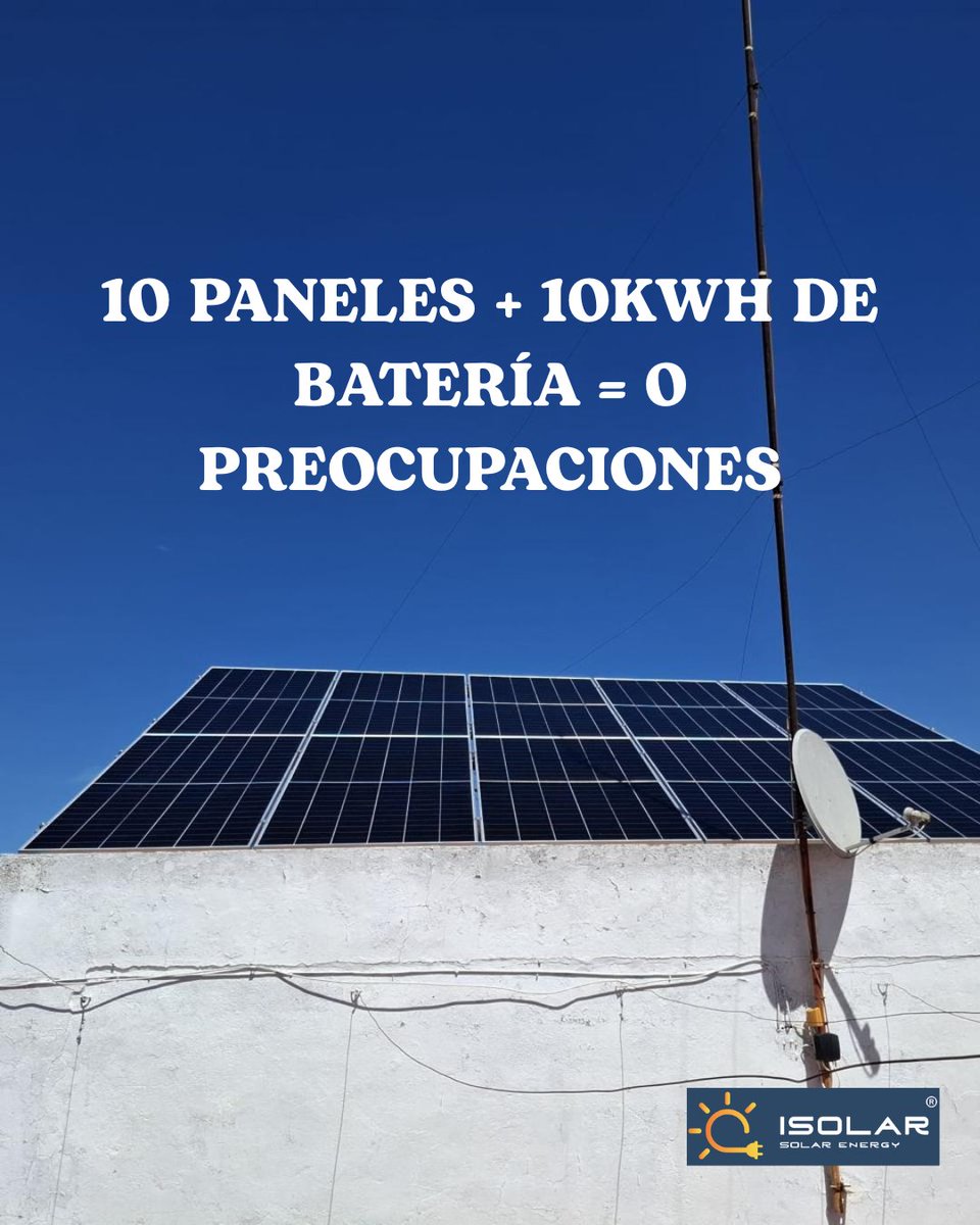 isolar_es's tweet photo. ¡Sumamos potencia en Coria! 10 módulos de 610W + Inversor 6kW + 10kWh de batería para la casa de Jesús.

No es solo poner placas, es instalar inteligencia energética para no depender de nadie.

Haz que tu tejado trabaje para ti: https://t.co/IzJEpBSJya https://t.co/JGBPjxAyjD