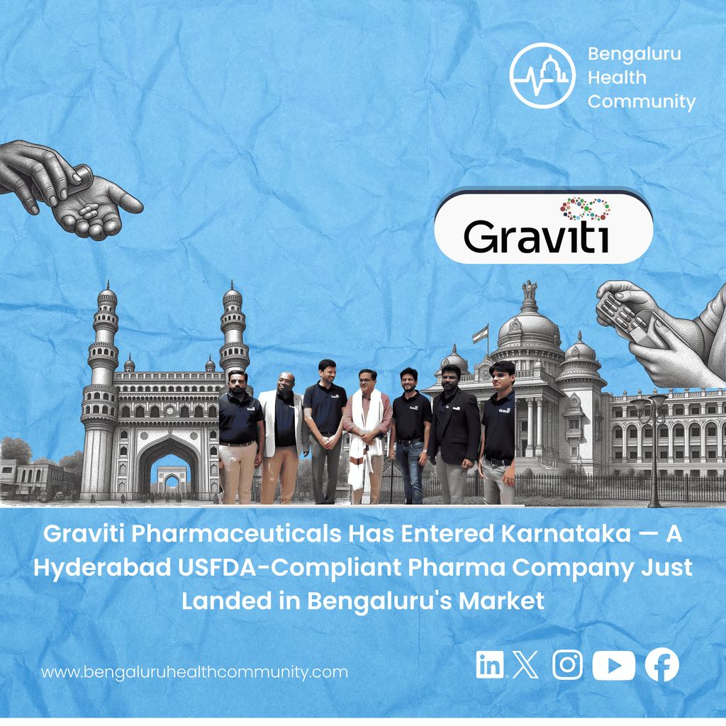 blrhealthco's tweet image. Graviti Pharmaceuticals, a #Hyderabad-headquartered #pharmaceutical company with a strong and growing presence in international markets — particularly the #United States — has formally announced the launch of its operations in #Karnataka, marking its entry into India's most