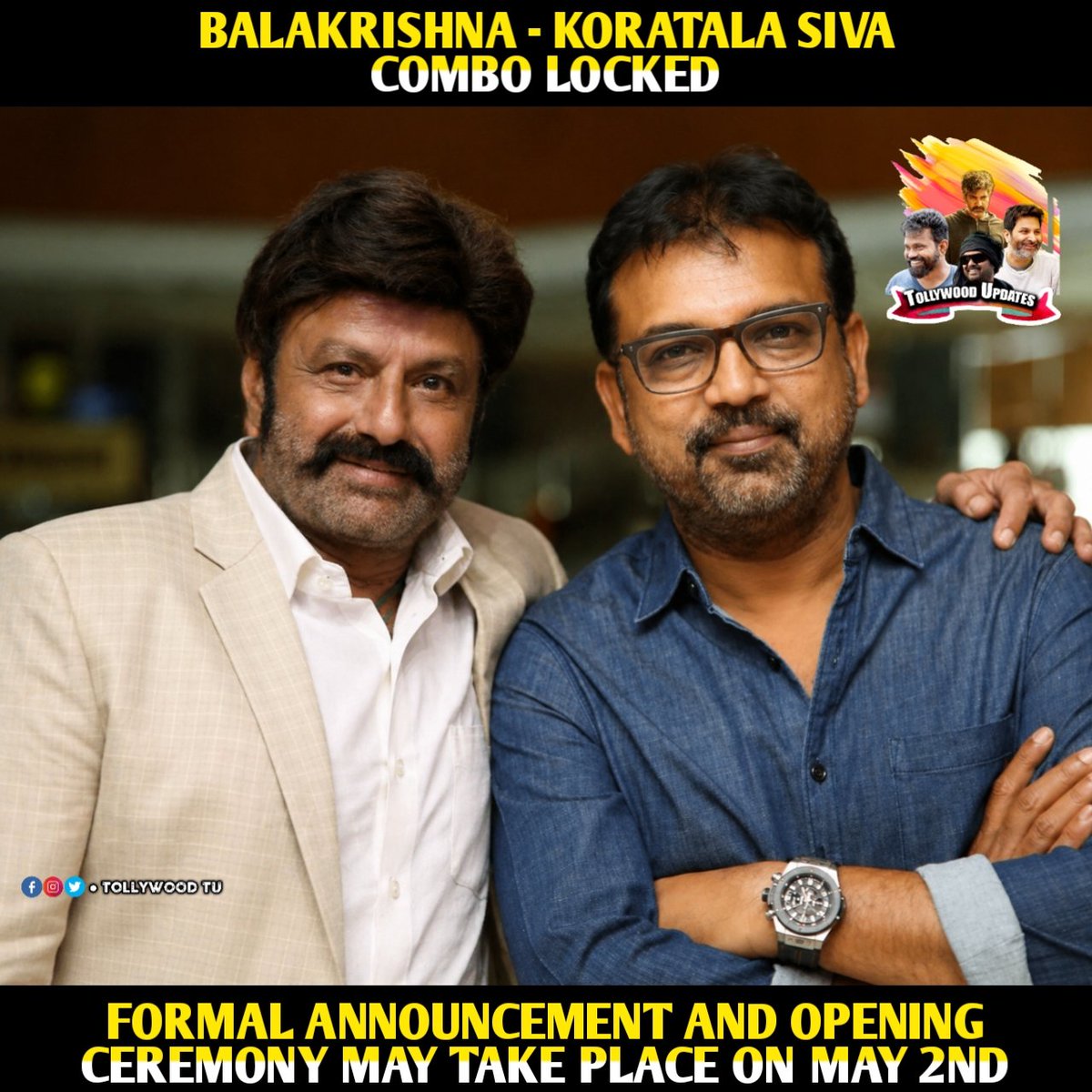 TollywoodTU's tweet image. #KoratalaSiva finally got the Hero who does not interfere in his making approach. 

#Balayya is the directors hero. He blindly belives his director once the film goes to sets. 

Hope #KoratalaSiva will give his comeback with #Balakrishna.