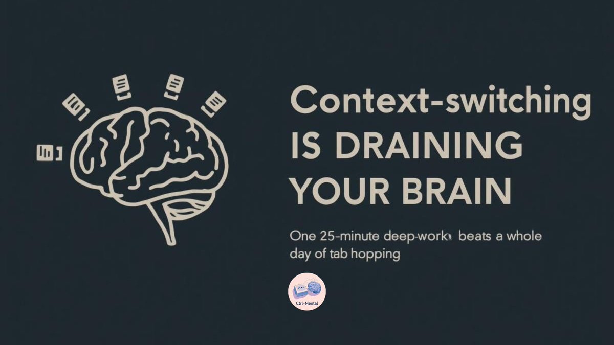 Ctrlmentl's tweet image. What’s the ONE app you need to silence to actually focus?
#mentalhealth #freelancerlife #burnout