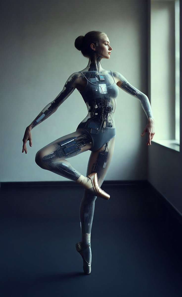 phokuinc's tweet photo. Cyber Ballerina Series | Dances between code and soul, where beauty is both built and felt ▪️ #EngineeringBeauty #CyberAesthetic #EtherealMotion https://t.co/c4QhGQBads