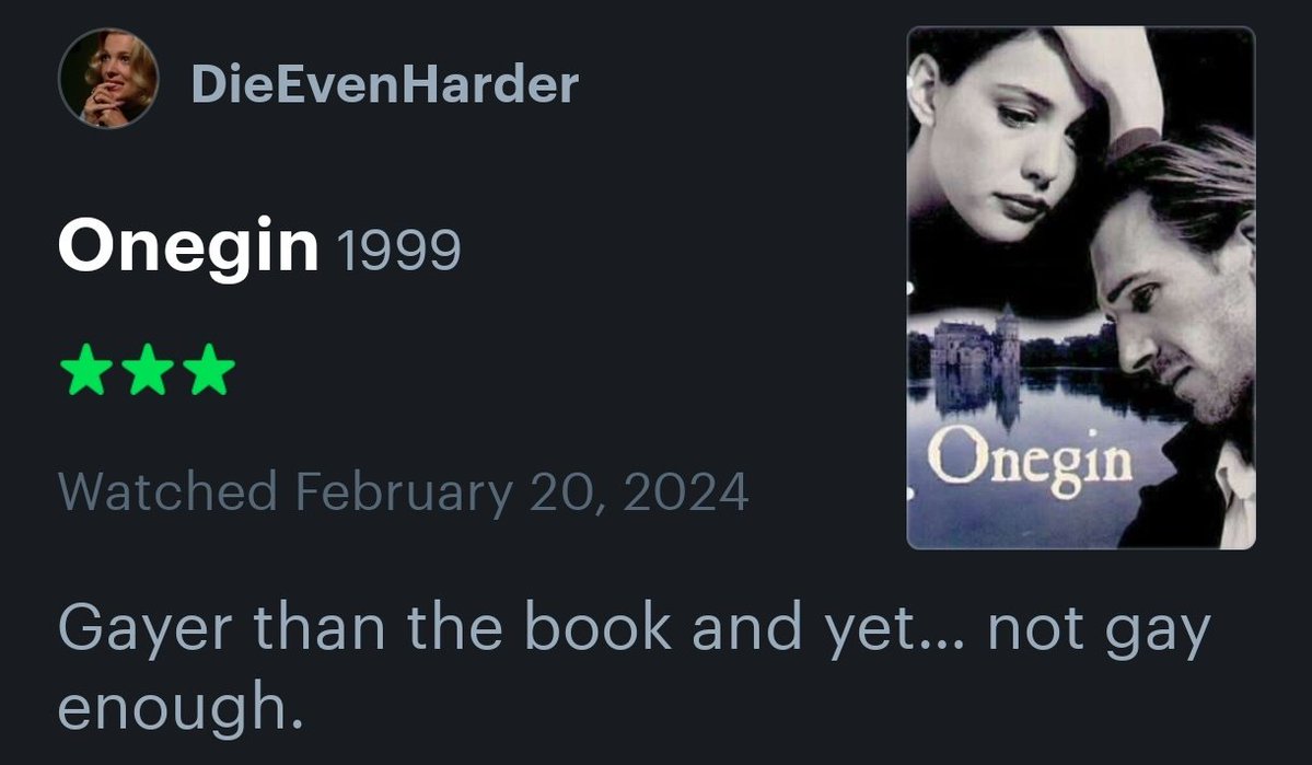 Never have truer words been spoken (thanks DieEvenHarder from Letterboxd)