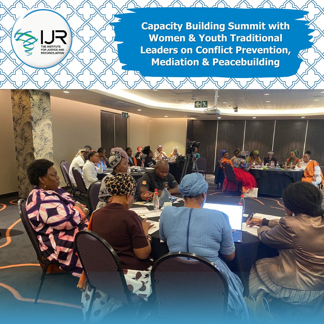 _IJR_'s tweet image. 📢Happening in Johannesburg! 
Capacity Building Summit with Women and Youth Traditional Leaders on Conflict Prevention, #Mediation and #Peacebuilding