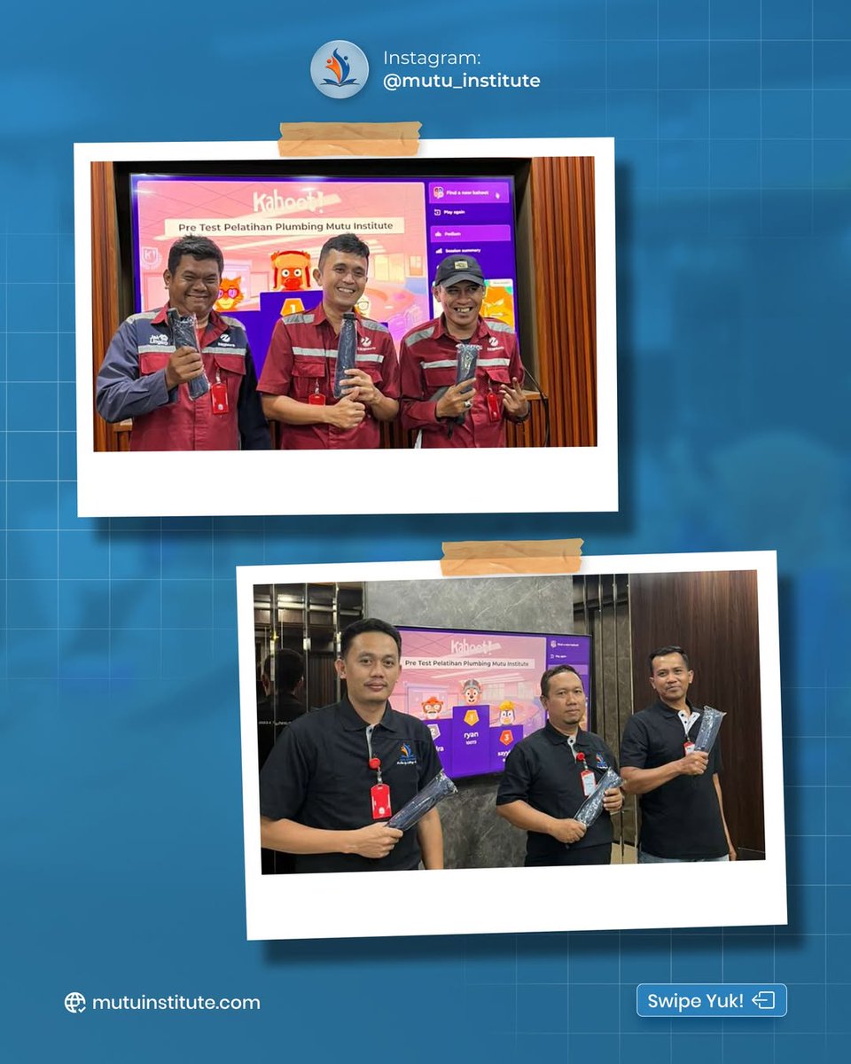 MutuInstitute's tweet photo. Mutu Institute sukses menyelenggarakan Pelatihan Plumbing &amp; Sanitary bersama PT Transportasi Jakarta di Jakarta (13–14 Oktober 2025).

Kegiatan ini meningkatkan kompetensi teknis untuk mendukung operasional yang lebih optimal.

#Plumbing #Training https://t.co/C85cjIlXKl