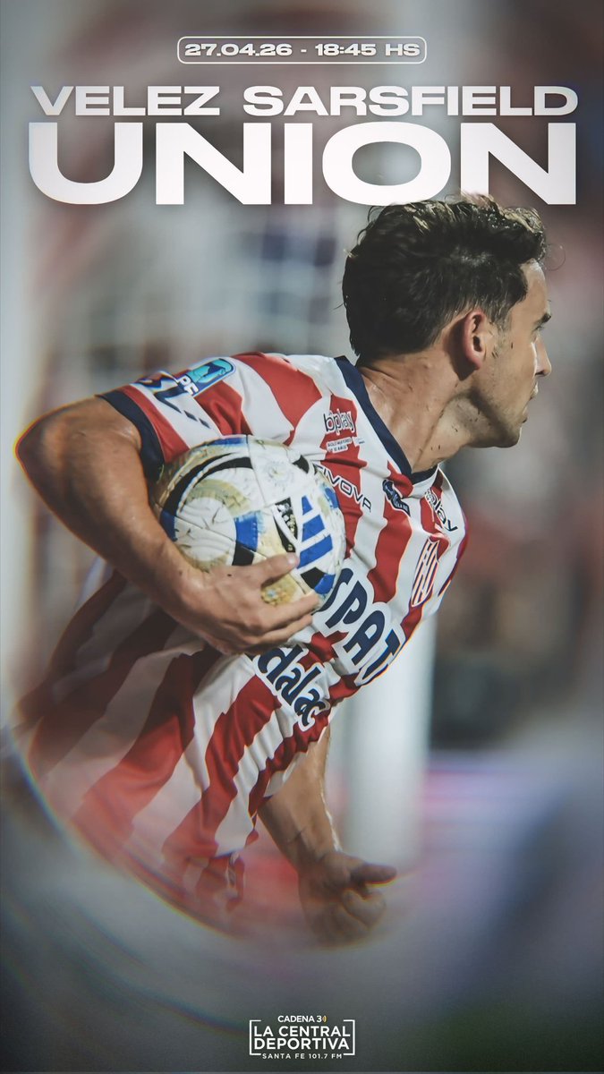 Hoy juega 🔴⚪️#Unión
🆚 #Vélez
➡️ Fecha 16 - Torneo Apertura
⏰️ 18.45 hs.
🏟️  Estadio José Amalfitani
👨‍⚖️ Sebastián Martínez Beligoy
📻 Cadena 3 FM 101.7
📱 Youtube y App de <a href="/Cadena3Com/">Cadena 3 Argentina</a>