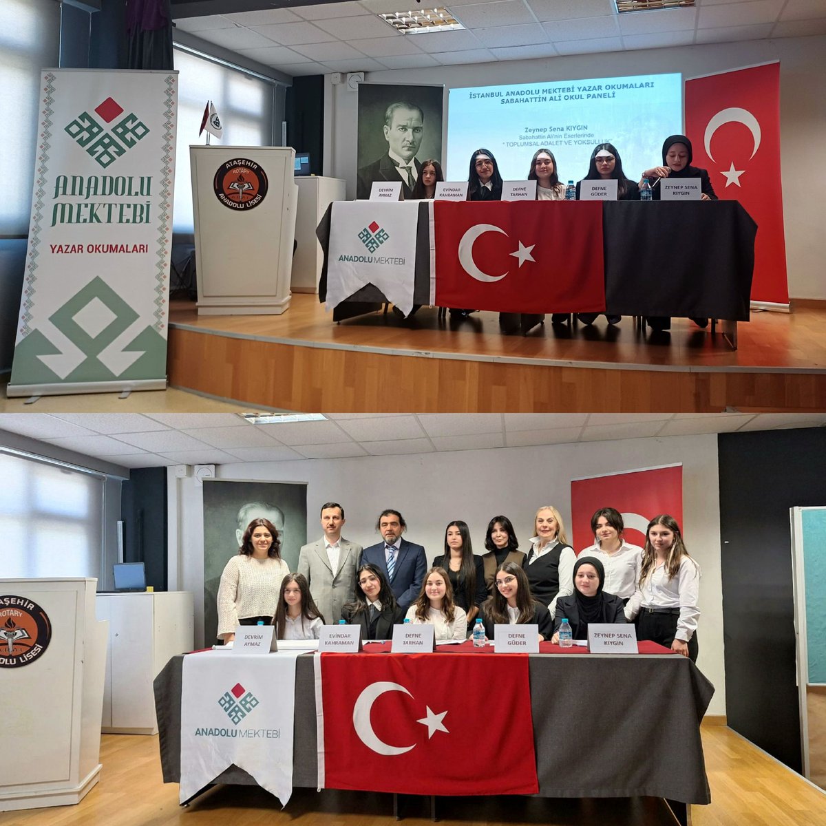 RotaryAral's tweet photo. İstanbul Anadolu Mektebi Yazar Okumaları Sabahattin Ali Okul Panelini gerçekleştirdik.
@AtasehirMEM @iyildirim58 https://t.co/6zoo3QC8fe