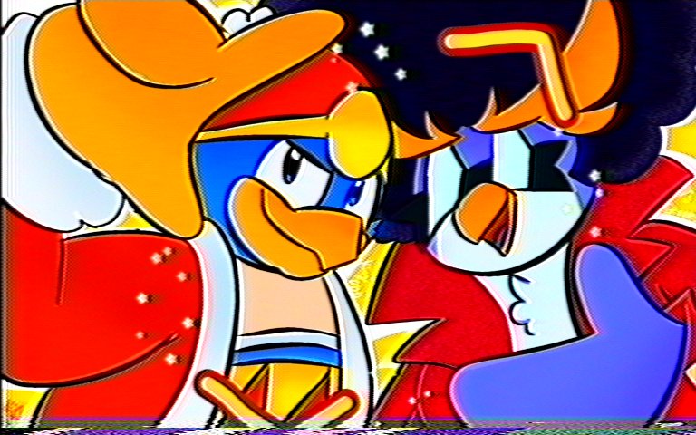 Two penguins wiu wiu wiu
(A los tiempos que dibujo a DDD xdd)
#MyHart #Kirby #AHIT