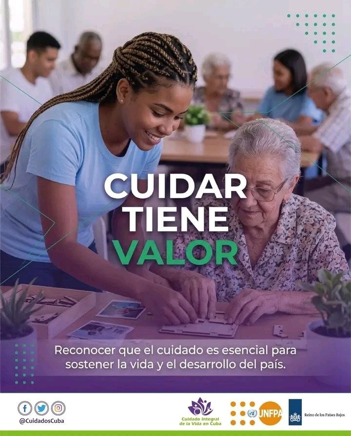 Cuidar tiene valor.
Reconocer que el cuidado es esencial para sostener la vida y el desarrollo del país.
#CuidadosCuba #MtssCuba