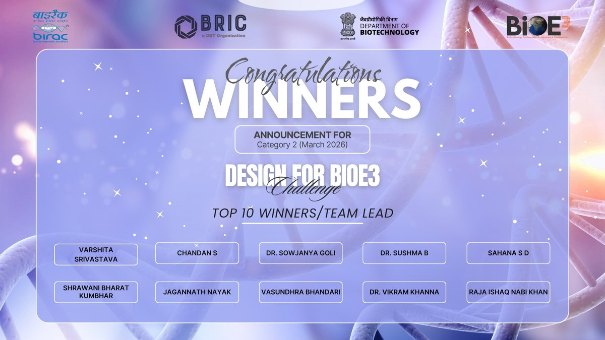Department of Biotechnology tweet media