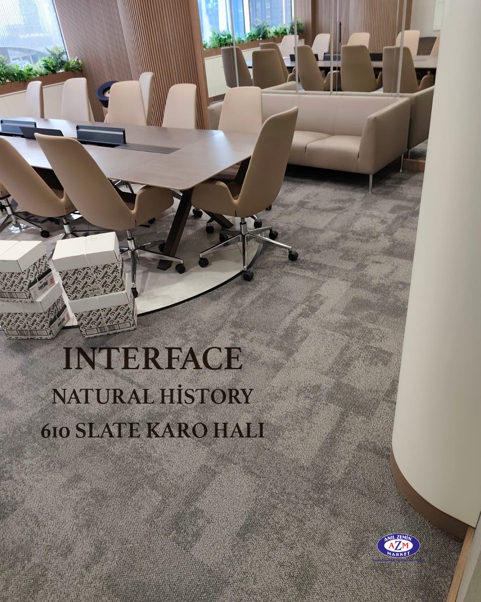 Azm_anilzemin's tweet image. Anti alerjik, anti bakteriyel, 15 yıl garantili leke tutmaz Interface Natural History 610 slate karo halı.

#interior #interiorarchitecture #carpet #lvt #floor #zemin #anilzeminmarket #interface