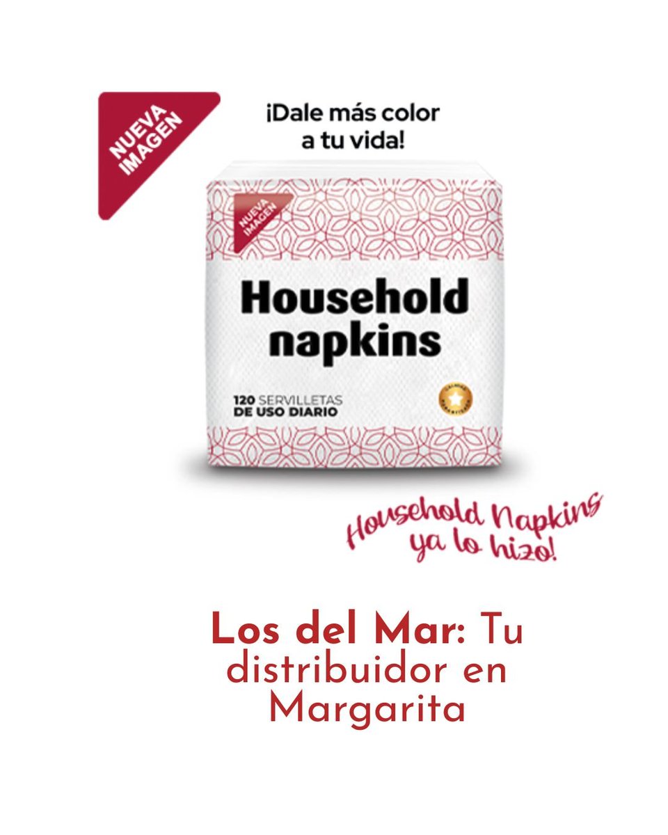 losdelmar's tweet image. Household Napkins Servilletas de Mesa X120 Estas servilletas son ideales para el hogar, oficinas, restaurantes, cafeterías y todo tipo de negocio que requiera productos de higiene de calidad #Napkins #Servilletas #Mesa #Restaurantes