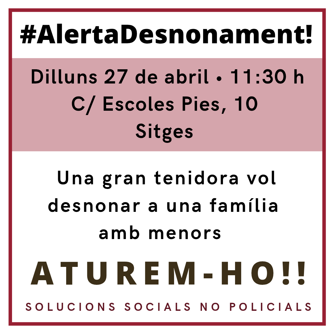 ads_garraf1's tweet photo. @ajuntamentvng @coshac_sindicat @CONFAVC @eixdiari @blaunoticies @juanluisruizvng @LlogateraGarraf @SomComuns @affac_cat @coorafavng @LaFuraCoop 🔴 #ARAMATEIX
🏫 La jornada continua i la crisi residencial impacta de ple contra la infància!
📍Un altre desnonament, totes cap a Sitges!
Els preus a l'alça i l'avarícia d'especuladors volen fer fora a una família amb infants escolaritzats.
ATUREM-HO!! https://t.co/6ytXdAuJr1