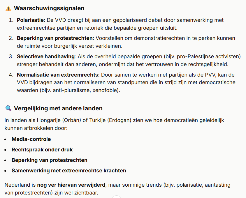 Is/wordt de <a href="/VVD/">VVD</a> een bedreiging voor onze democratie en rechtsstaat?