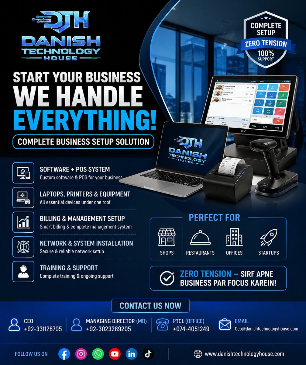 HouseDanis64269's tweet image. 🚀 Best Software Solutions | Danish Technology Software House | Web &amp;amp; App Development ExpertsDanish Technology#DanishTechnology #SoftwareHouse #WebDevelopment #AppDevelopment #CustomSoftware #ITServices #TechCompany #UIUXDesign #MobileApps #WebDesign #DigitalSolutions #Business