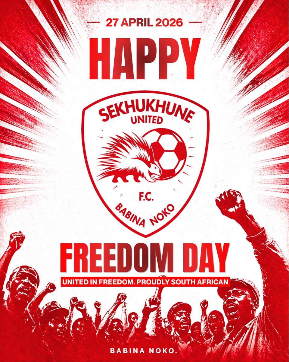 SekhukhuneFc's tweet image. Join us as we are honouring the journey and celebrating the freedom 🇿🇦

Today we stand united, proud, and grateful.

Happy Freedom Day!

🦔🦔🦔

#Adibahlabe 
#FreedomDay
#UnityInDiversity