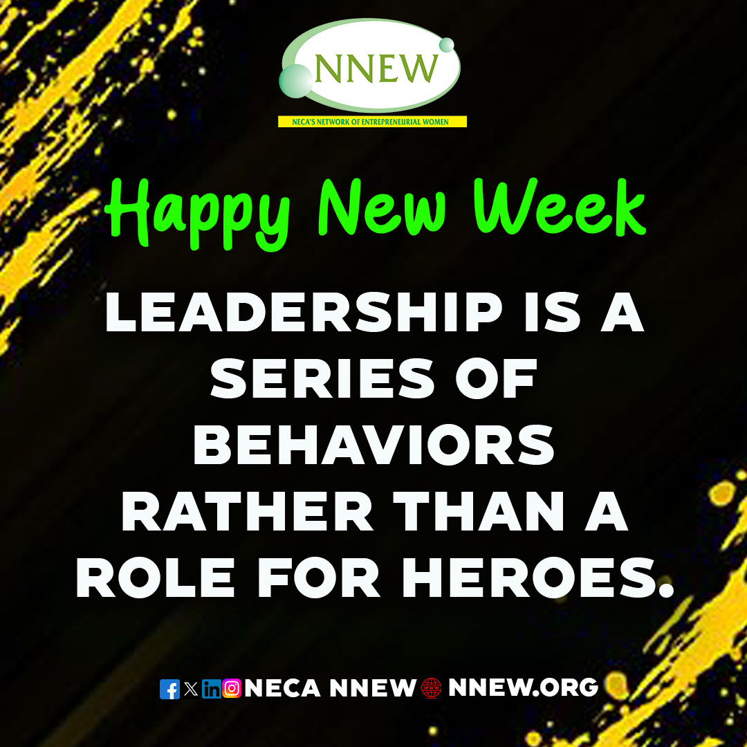 Happy New Week!

“Leadership is a series of behaviors rather than a role for heroes.”

Lead by action this week. Small daily habits create lasting impact.

Join the SheMeansBusiness Dialogue
📅 29 April | ⏰ 11AM

🔗 us06web.zoom.us/meeting/regist…

#Leadership #SheMeansBusiness #NNEW