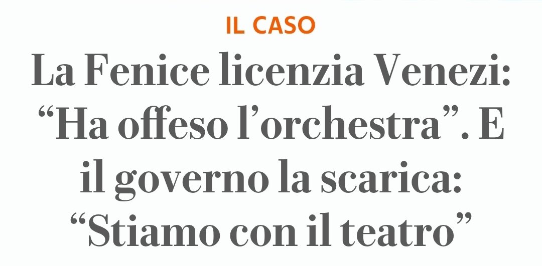 AntoniFerrante's tweet image. La sinistra ne combin..ah no.
#Venezi #fenice #teatro #Giuli #governoMeloni