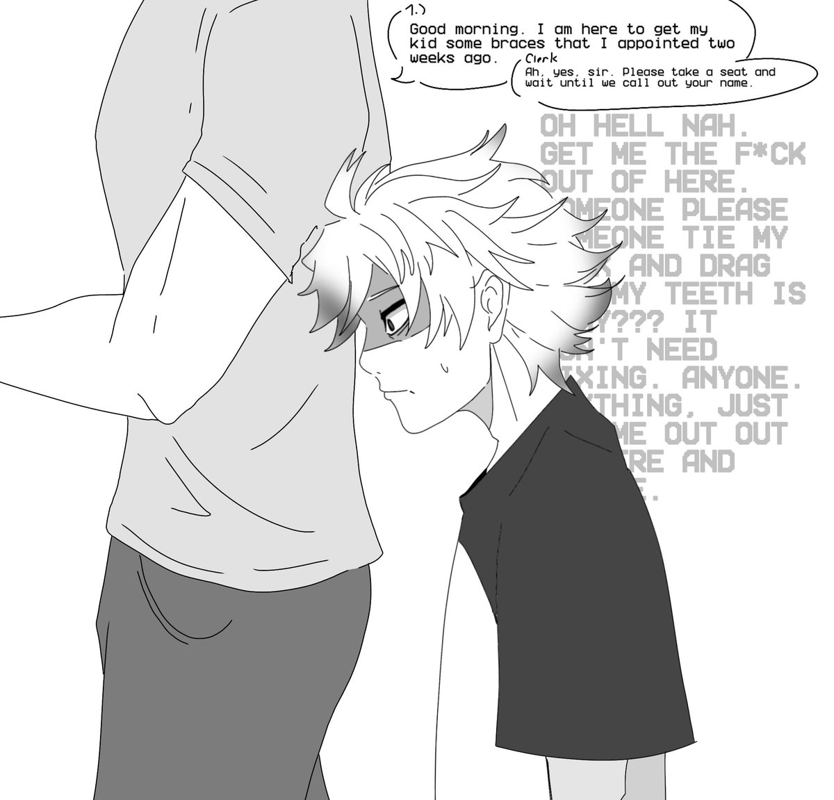 _Zae1_'s tweet photo. Rudo is getting braces! (Gachiakuta modern Au) #Rudo #Gachiakuta https://t.co/MHQ46kfpcz