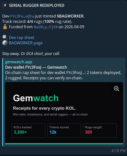 GemWatch1's tweet photo. Cooking the rug.
that's right @Mystayor ?
$BAGWORKER

https://t.co/nvkvmCT59U https://t.co/Sb0fAhDIWZ
