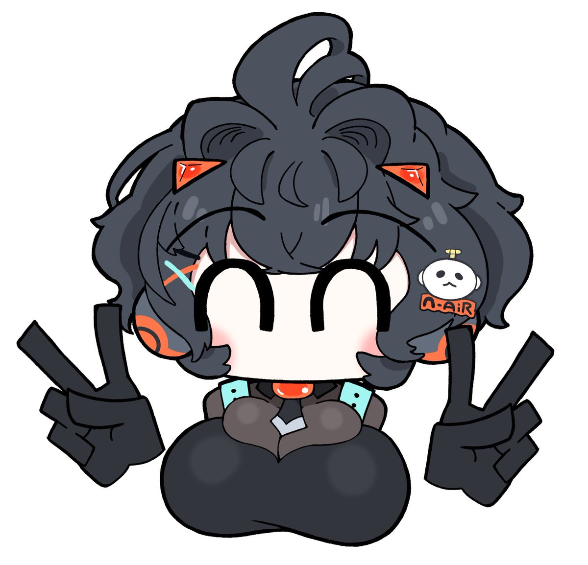 可能なら明後日には公開したい新しい立ち絵のサンプル
最近こういう目流行ってるよね(⋂ ⋂) 