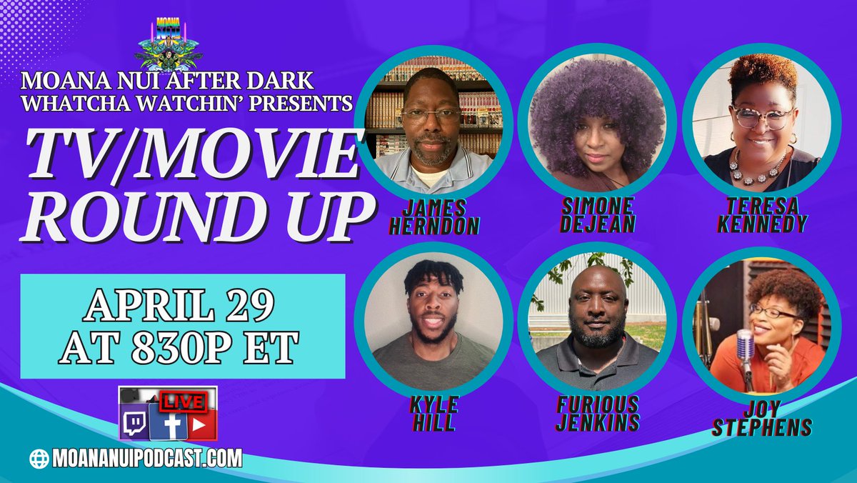 MoanaNuiPodcast's tweet photo. Engage LIVE on April 29 at 830pm ET on:
https://t.co/p3EEmGYCCl
https://t.co/7j4p7onS3R
https://t.co/y2Eo2byZqj
https://t.co/WmJjgVKmDr

#MoanaNuiPodcast #Podcast #MoanaNuiAfterDark #PanelDiscussion #WhatchaWatchin #Marvel #DC #MovieDiscussion  #TVSeriesDiscussion #TVMovieRoundUp https://t.co/YBD4iX47f6