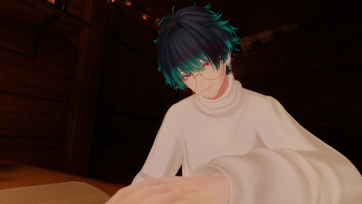 LUXICE_VRC's tweet photo. ……調子はどうだい？
こっちは本を読みながらぼんやりしてる
君たちとお話しできるのを楽しみしてるから、もう少しいい子で待ってて

（ヘリックス���
#LUXiCE_VRC https://t.co/aSeaNEpbB4
