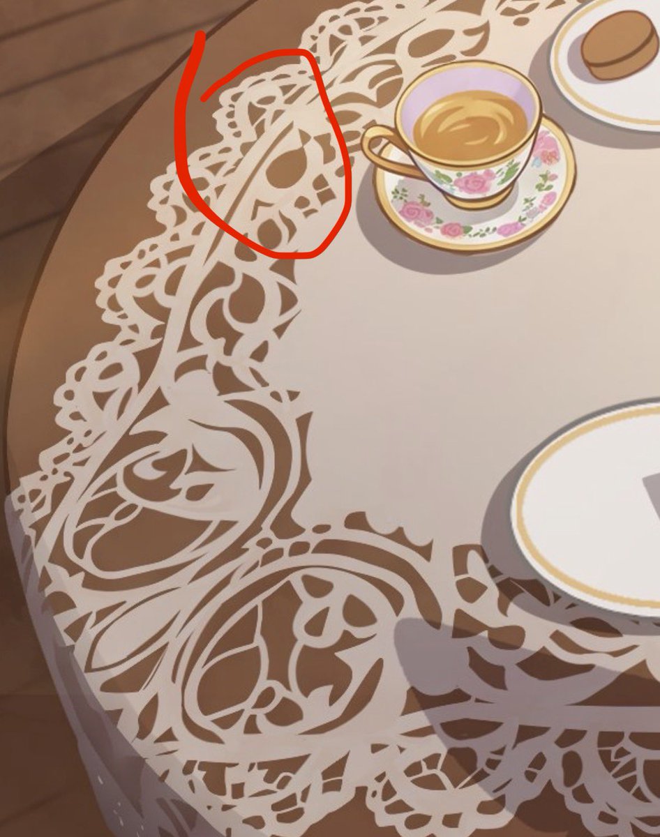 GorathsSoulmate's tweet photo. Some examples of what stood out go me as AI tbh the entire lace cloth but I singled out exactly which part i noticed

The cookies were what immediately made me notice tbh https://t.co/cfUJmoCf1a