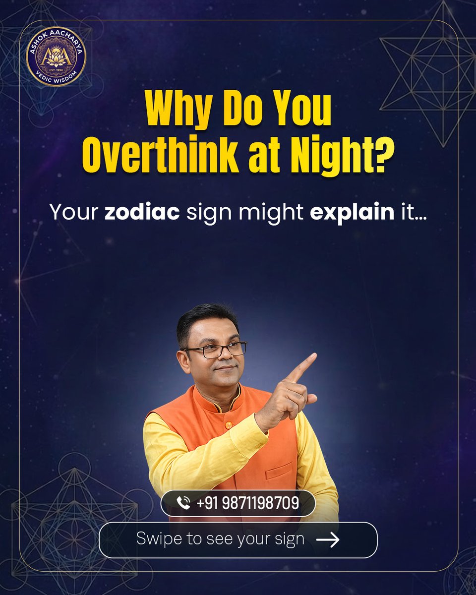 AshokAchaarya's tweet image. Ever noticed how your mind gets louder when the world goes quiet? 

👉WhatsApp Number.. +91-9871198709
👉Website – ashokaacharya.com

#Overthinking #ZodiacSigns #NightThoughts #AstrologyVibes #MindTalk
