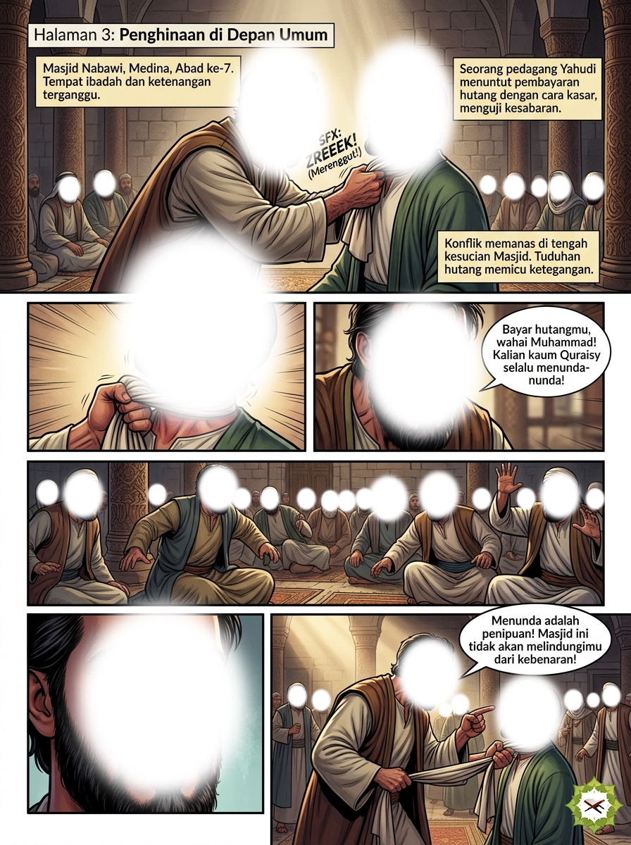 milleniumengaji's tweet photo. KOMIK: RABI YAHUDI MENCEKIK LEHER RASUL #comics #fypviralシ #komik #history #atsar #mualaf (01) https://t.co/NPc79qBrMF