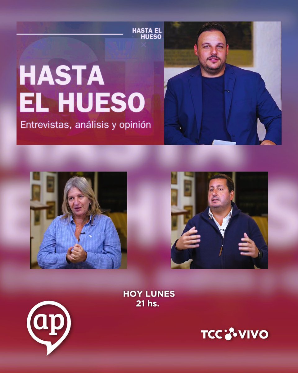 AsunPublicosTV's tweet image. Hoy lunes 21 hs. #hastaelhuesouy con Nicolás Nuñez @Niconunez82 en #AP @TCCoficial #TCCVivo 
Entrevistas a: Diego Echeverría, Diputado del Partido Nacional y a Magdalena Zumarán, Subdirectora General Desarrollo Productivo, Intendencia de Maldonado.