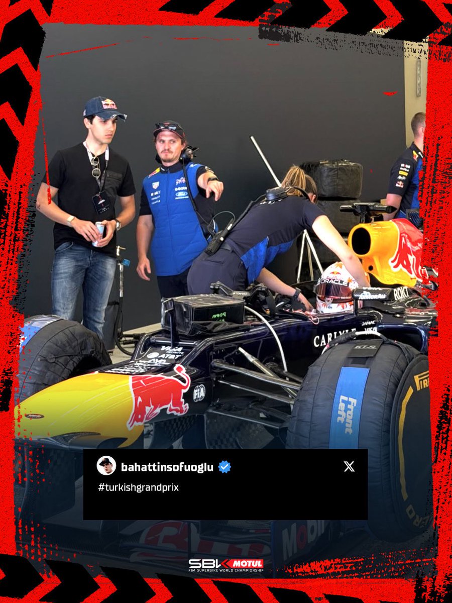 WorldSBK's tweet photo. From #WorldSBK to #F1 vibes 🔥 

@bht54sofuoglu was a special guest at Istanbul Park alongside @yukitsunoda07👀 https://t.co/ImMel7YLVC