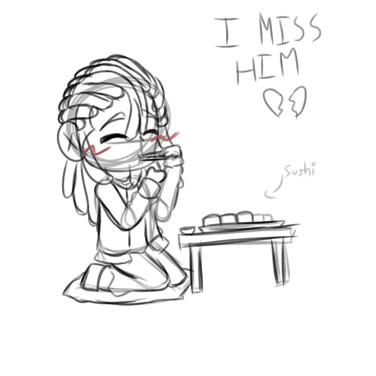 I can't draw Desmond's dreads to save my life but I miss him so much I'd do anything for him UUUEEEE