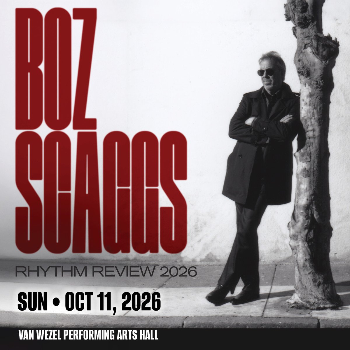 VanwezelPAH's tweet photo. Boz Scaggs is back again this season, bringing his signature blend of rock, blues, and soul to the Van Wezel on October 11. Known for iconic hits like “Lowdown” and “Lido Shuffle,” Scaggs has been a defining voice in music for decades.

Tickets go on sale this Friday at 10AM. https://t.co/0KffB3aVLX