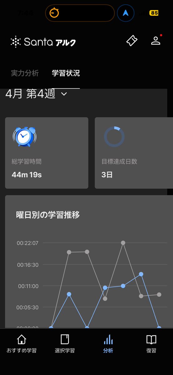 needfyouture22's tweet image. 📊【週間英語学習レポート】

✅ Speak：40分
✅ Santaアルク：44分
✅ Duolingo：31,903XP

目的「英語で会話をする」
そのために英語を勉強してる。
最近、よく研修で言われます。
目的を常に意識しろと。

#speak #duolingo #Santa #TOEIC #英語学習
