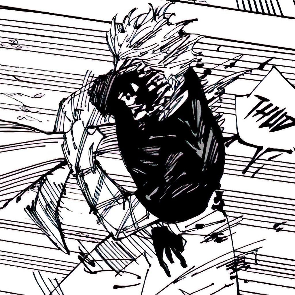 03stru's tweet photo. shinjuku gojo looks absolutely insane all covered in blood https://t.co/vhpQXj5NxC