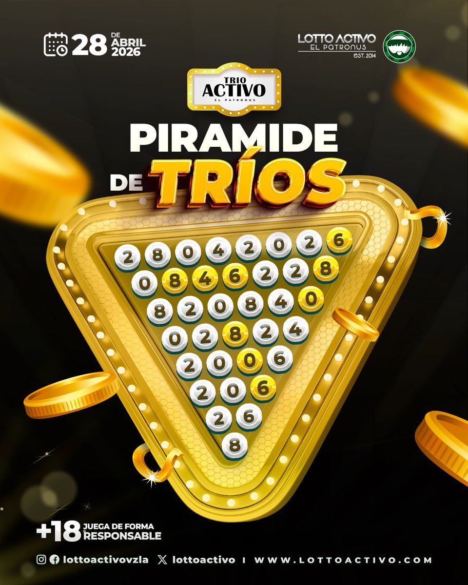 lottoactivo's tweet image. 🌟 ¿Listo para tu jugada del día? 🤩✅

🔺¡Llegaron las Pirámides del Monje Millonario y Trío Activo! 🔥

Atrévete a ganar con Lotto Activo 💚¡Disfruta la emoción y activa tu suerte!

#LottoActivo #disfruta #MonjeMillonario #TrioActivo #Venezuela #actívate #animalitos
