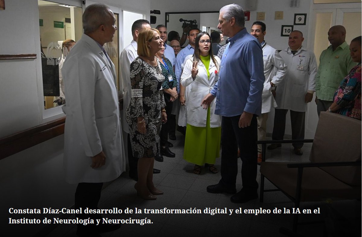 #Cuba Díaz Canel felicitó al centro científico por “la voluntad, la profesionalidad, el tesón y el afán de superación” #CubaPorLaVida
pcc.cu/constata-diaz-…