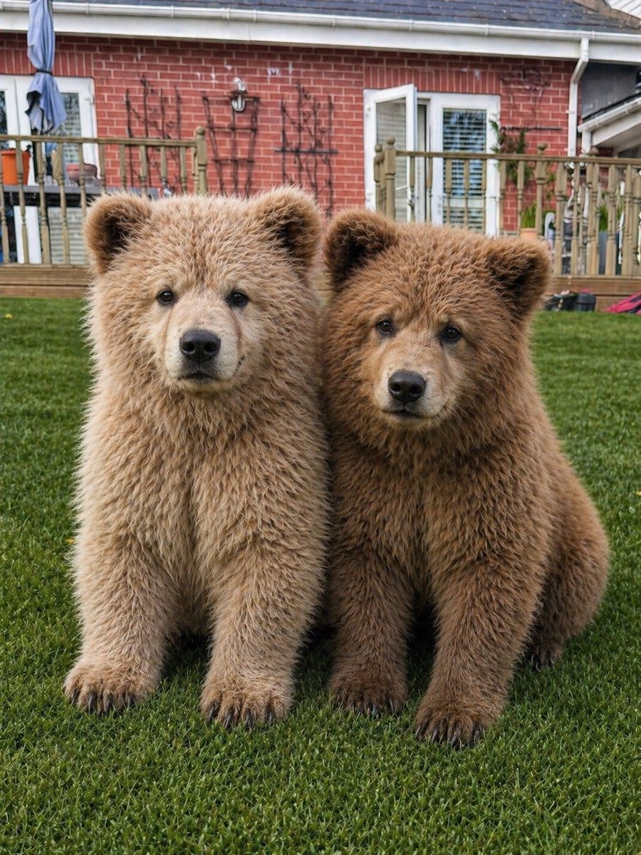 SpanielsSuper's tweet image. Mum’s been playing with ChatGPT ….. Again 🙄🫣

We were sitting in the garden

She said we looked like little bears #SoCute

First attempt ….. #Ridiculous 

Second attempt….. we looked like Shar Pei’s 😱#EvenMoreRidiculous 

Third attempt #CuddlyBears