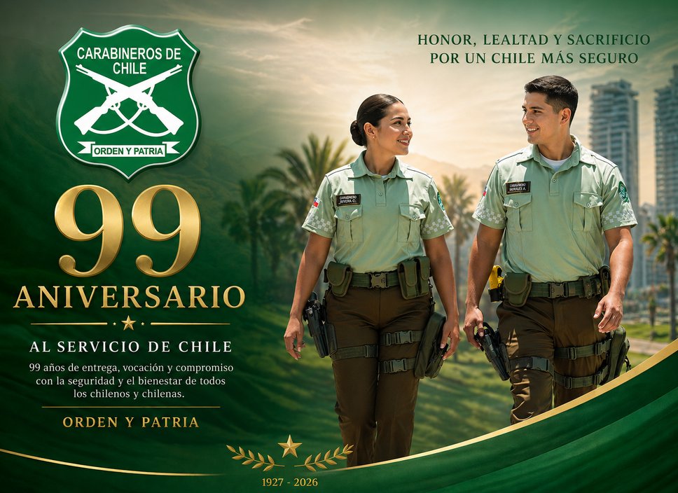 Idelgomigas's tweet photo. En este día especial quiero mandar un afectuoso saludo a todos los carabineros en su 99 aniversario, en especial a mis amigos que abrazaron esta noble y sacrificada profesión. 💚🇨🇱💚
#27ABR2026 https://t.co/np4jOi0Fnr