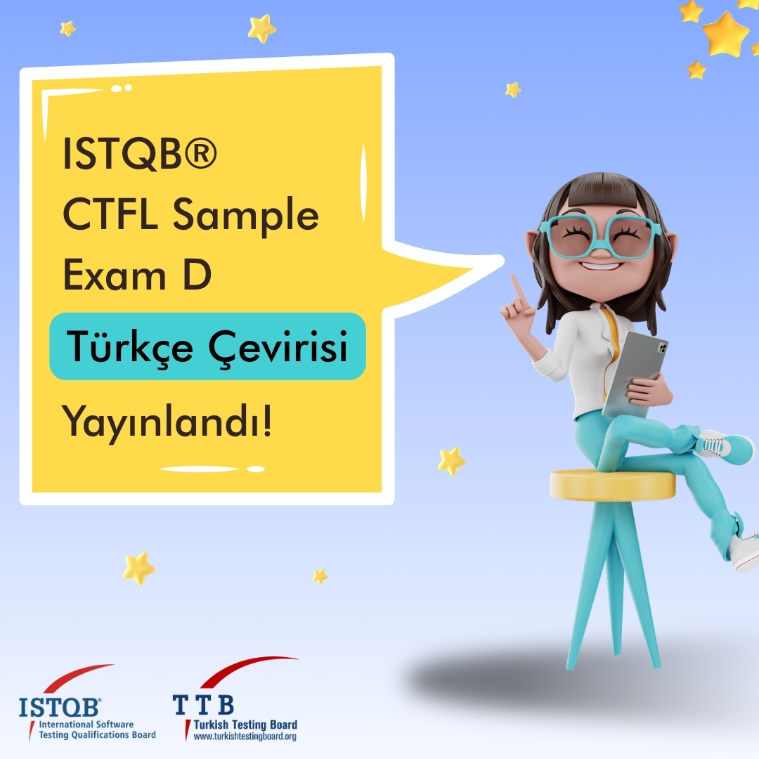 TurkishTB's tweet photo. 🚀ISTQB® CTFL Sample Exam D Türkçeye kazandırıldı!

Sınava hazırlananlar için örnek sorularla birlikte sınav yaklaşımını ve değerlendirme mantığını deneyimleme fırsatı sunuyor.

🙌Emeği geçen herkese teşekkürler!

🔗https://t.co/anz2oh5p4x

#ISTQB #CTFL #SoftwareTesting https://t.co/LJgRYB3zGB